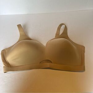 Cacique Women's Tan Bra Wireless Lightly Lined Size 48D
